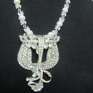 Never Another like this Necklace by Claudia Myers Designs vintage rhinestone pcs